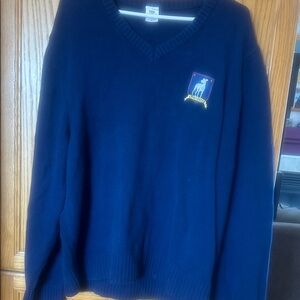 Classic V-Neck Navy Sweater